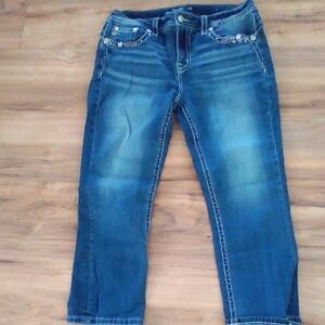 Miss Me Dark Blue Cropped Jeans